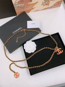 Chanel Cc 树脂粉 与 白 黄铜金色金属 金属与菱格 小牛皮 不分码 随意调节尺寸扣环