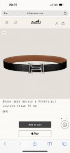特 Brush Belt Buckle & Reversible Leather Strap 27Mm