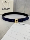 3.5Cm Bally 巴利 平纹 内衬头层小牛皮 ：配有金 银 字母扣头该皮带可调节，且能根据需要剪裁质量保证达到修身效果