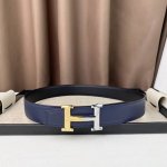 H家、原版双面头层宽3.8Cm 官网同步最新金属标识,柔软舒适。适合商务低调人士