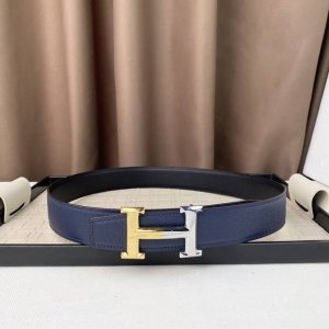 H家、原版双面头层宽3.8Cm 官网同步最新金属标识,柔软舒适。适合商务低调人士