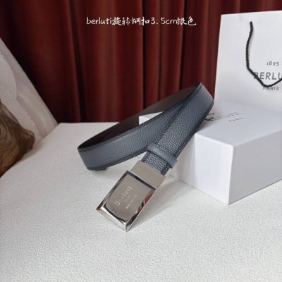 伯尔鲁帝： Berluti 采用意大利Venezia皮革和Patina古法染色工艺双面顶级头层小牛皮，搭配专柜奢华标志性精品钢制旋转扣，实物拍摄，奢华大气！3.