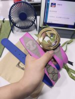 特 Gucci.古驰 全套包装 3.8Cm进口小牛皮压花, 专柜正品1:1完美复刻. 原版底皮, 采用热压印技术的gucci Signature皮革精制而成，触
