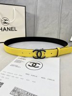 特 宽度3.0Cm Chanel 香奈儿 进口柔软小牛皮 金 银色金属磨胶钢扣。