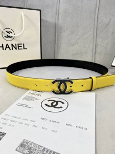 特 宽度3.0Cm Chanel 香奈儿 进口柔软小牛皮 金 银色金属磨胶钢扣。