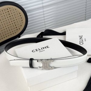 Celin E新品立体浮标扣女士腰带 意大利进口小牛皮 搭铜扣 宽度2.5双面佩