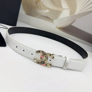 3.0Cm香奈儿腰带，双面头层牛皮皮料，长度：.75.80.85.90.95.100欧，彩色五金铜扣原版开模定制庆祝]