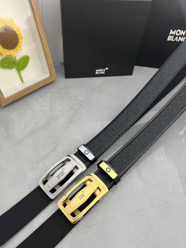 品名：万宝龙 Montblanc 自动带 材质：原单牛皮腰带 百分百头层牛皮腰带保证真皮，24K纯钢扣，专柜原单品质、做工精细，时尚大牌，送人自用首选 包装：