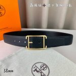 HermèS 爱马仕针扣 原单品质 进口头层牛皮 黑色荔枝纹搭配进口原版Box黑色平纹底 38Mm宽 双面可用 配官网H亮银 亮金扣