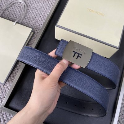 Tom Ford 汤姆福特。新品高端双面小牛皮，简约商务男士腰带，4.0Cm宽，双面使用，配原版包装