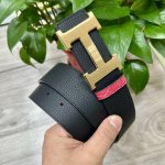 Hermes.爱马仕 男士真皮腰带 宽度3.8Cm 原版带身 配搭精品钢扣 可双面使用 触感厚实
