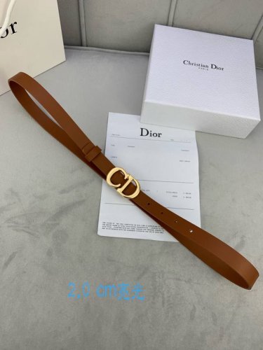宽度2.0Cm Dior迪奧爆款平面無線帶身Saddle进口小牛皮带身 金属“Cd”标志 採用進口雙面頭層牛皮