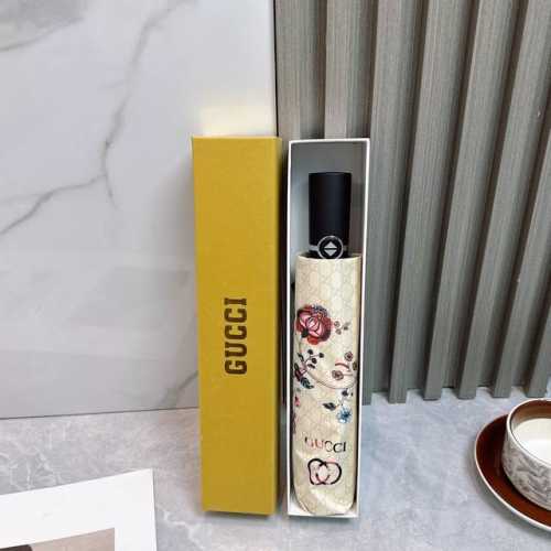 Gucci 古驰 夏季新款 折叠晴雨伞 黑色涂层防晒有效阻隔紫外线99%，Upf 50 所以能起到伞下体感降温的效果！ 有效隔热，高效防晒 一把搞定，超轻全吕材