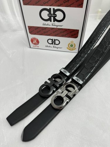 品名：菲拉格幕 原单 材质：原单牛皮腰带 百分百头层牛皮腰带保证真皮，24K纯钢扣，专柜原单品质、做工精细，时尚大牌，送人自用首选 包装： 请认准如图专柜包装赠