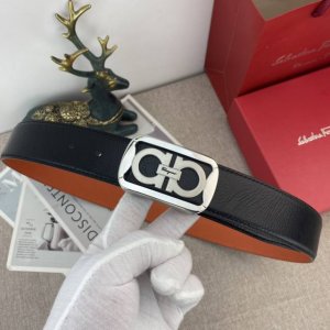 菲拉格慕 特种皮腰带系列 ，原厂五金精品不锈钢扣，手感柔软舒适 宽3.8Cm。