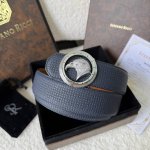 -Stefano Ricci 原單品質 精品經典原版飞鹰鋼扣 底桥雕刻Logo鳄鱼纹牛皮進口底皮-寬度38毫米