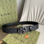 G家顶級原單 原版復刻出品 寬度4.0 於經典之中融入新意 皮带经典纹路标识 原厂牛皮底 全新新品搭扣对版专柜