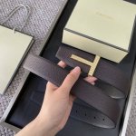 Tom Ford 汤姆福特。新品高端双面小牛皮，简约商务男士腰带，不锈钢真空电镀24K金，手工镶钻，4.0Cm宽，双面使用，配原版包装