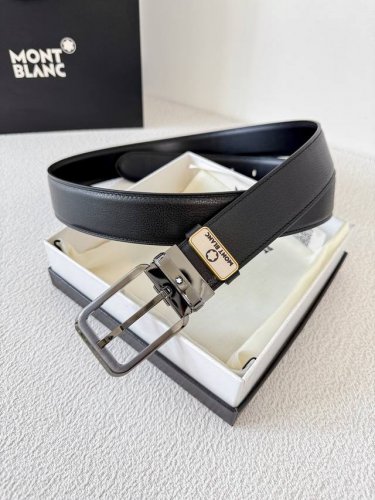 品名：万宝龙 Montblanc原单 腰带 皮带 型号：针扣，新款原版经典精品针式扣头，实物拍摄，原版头层牛皮 材料：百分百头层牛皮，保证真皮。双面可用专柜同等