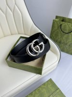 特 Gucci，原厂精密电渡扣头，意大利原厂皮，宽4.0Cm，代购级