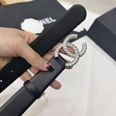 特 香奈儿 双C腰带小牛皮，双穿牛仔配钻超经典百搭高端3.0宽