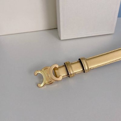 特 赛琳CELINE 头层牛皮革，纯铜金属件，宽度： 2.5厘米