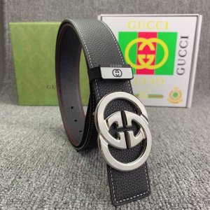 品名：古奇.Gu...Ci原单 材质：原单牛皮腰带 百分百头层牛皮腰带保证真皮，24K纯钢扣，专柜原单品质、做工精细，时尚大牌，送人自用首选 包装： 请认准如图