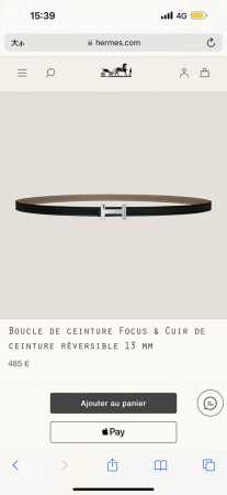 Hermes 女款 Focus Buckle & Reversible Leather Strap 3Mm - 点击图像关闭