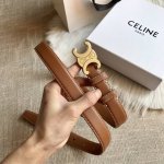 特 合适送礼物哦 赛琳C Line 春夏新款 正品复刻 专柜同款 细节完美凯旋门皮带 精品铜扣 时尚进口小牛皮腰带 宽度2.5Cm