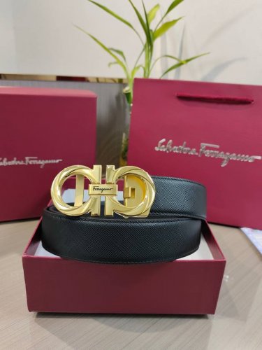 菲拉格慕男士自动腰带- 宽度34Mm 精品钢扣 精工打造 手感柔软 长短可以裁剪 DDD