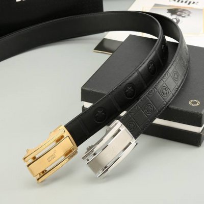 特P190 万宝龙 头层牛皮 宽3.5Cm 官网同步，不锈钢金属标识，适合商务低调人士！自动扣款式