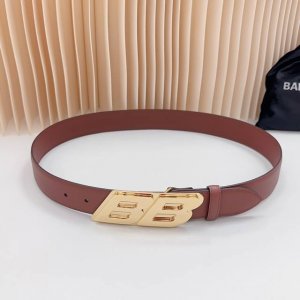 3.5Cm 巴黎世家官网新款，双面头层牛皮皮料，长度：.75.80.85.90.95.100.105欧，铜五金扣原版开模定制庆祝]