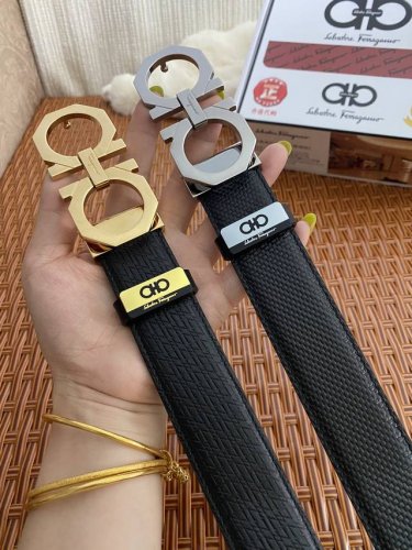 品名：菲拉格幕 原单皮带 材质：原单牛皮腰带 百分百头层牛皮腰带保证真皮，24K纯钢扣，专柜原单品质、做工精细，时尚大牌，送人自用首选 包装： 请认准如图专柜包