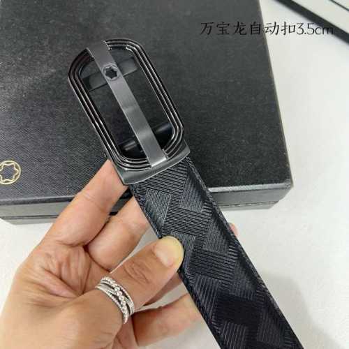 品牌 万宝龙 新款进口小牛皮 手感细腻柔软 搭配纯钢自动精品钢扣 宽度 3.5Cm