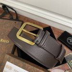 Stefano Ricci 新款顶级品質 精品經典鹰头鋼扣 底桥雕刻Logo原版压纹牛皮進口底皮-寬度38毫米