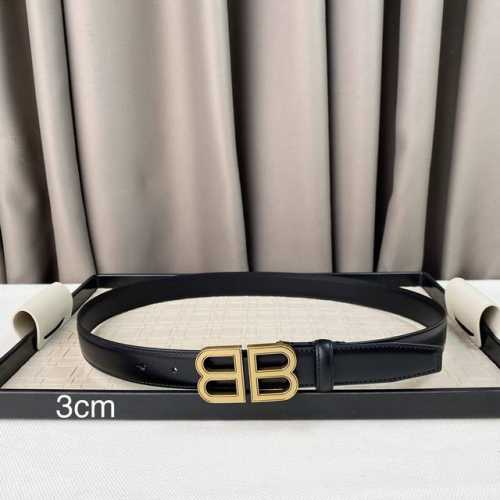 Alenciaga Bb 窄版腰带 这款bb 版腰带来自balenci设计细节，正面扣、打孔式细节3.0Cm 男女均可佩戴
