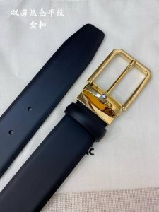 特 Montblanc万宝龙 宽3.5Cm 采用头层牛皮 精品针式扣头 自由裁剪商务休闲皮带