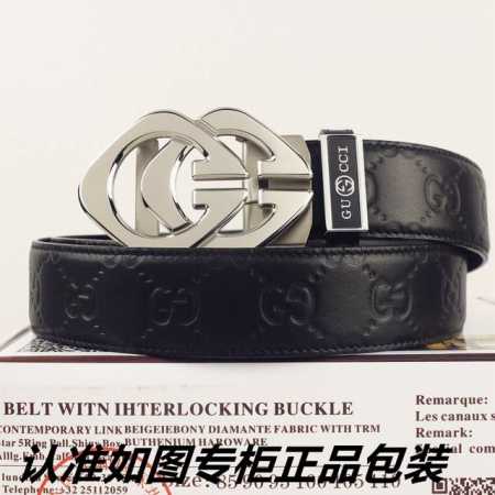 品牌：古奇.Gucci自动扣 型号：请认准如图专柜正品包装 等级：意大利进口百分百头层牛皮，Gucci.古奇，自动扣系列，背面带牙齿，自动带。世界著名奢侈品品牌 - 点击图像关闭