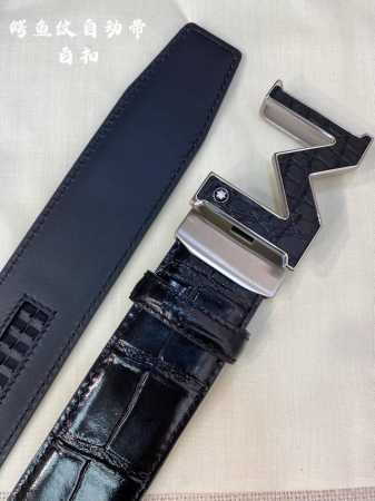 万宝龙男士自动腰带- 宽度34Mm 316精品钢扣 精工打造 手感柔软 可以裁剪 - 点击图像关闭