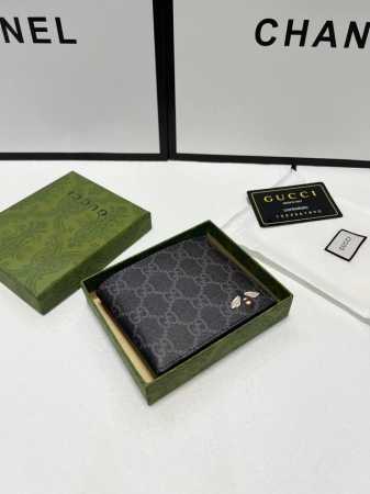 颜色 黑 咖尺寸 11X10型号 451268Gucci最新爆款印花短夹钱包小蜜蜂出货，官网同步火爆登场精致手工制作 - 点击图像关闭