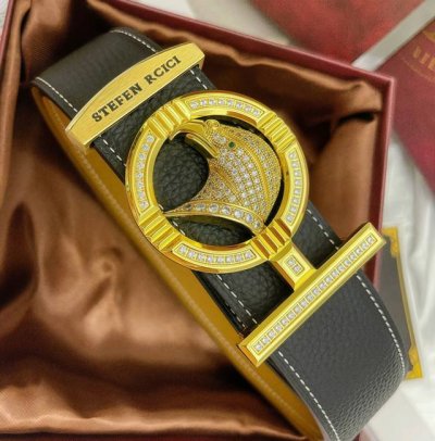 皮带: Stefen Rcici.史特芬.尼茨镶钻 腰带: 顶级原单复刻.私人订制高端特供版 等级: 进口原厂头层牛皮-24K纯钢材质.镶钻石真空电镀工艺.史蒂