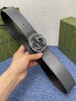Gucci经典原单品质，双面荔枝纹，搭配原单精品挂扣，精工制作，细节看图，实物拍摄，高端奢华，宽度3.8Cm