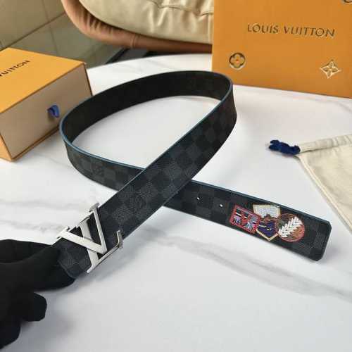 L0Uis Vuitt0N 今季新品 驢家原單腰帶 寬度40毫米 定制帆布面內襯進口小牛皮底壓格子紋 全新開模精鋼五金搭扣 雙面用 經久耐用 百搭款