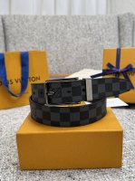 Louis Vuitton Lv腰带 Pvc防水面料系列 原厂五金 精致手工绘边 柔软舒适 宽3.5 DDD