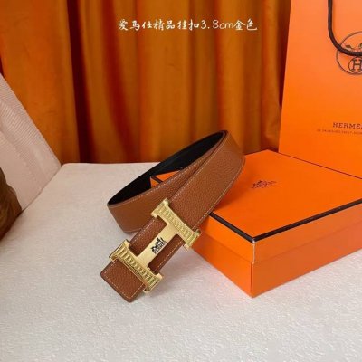 特 爱马仕Hermes 原单爱马仕，宽3.8Cm进口原版皮带身，双面可两面用，精品电镀五金 ！