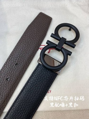 特 Nfc-F3.5Cm高级定制款男士皮带 ，双面进口牛皮，自行选择搭配 真材实料 很有质感 时尚经典不失风范 可自行裁剪 ！