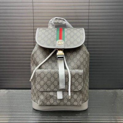 Gucci 古奇 印花双G 双肩包 背包 书包 男女通用 实物拍摄 原厂原版面料 配送防尘布袋 30 X 40 Cm。