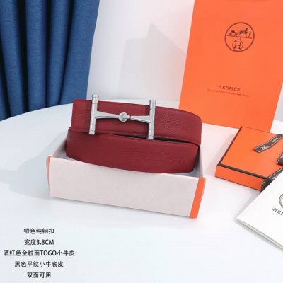 Made In France 批￥ 配全套包装 品牌：Hermes海外原单 扣头材质：精品实心钢扣 带身材质正面：38Mm宽度采用进口荔枝纹牛皮 Togo皮 纹