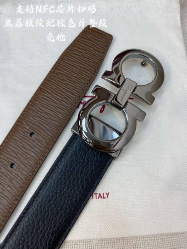 Ferragamo.菲拉格慕 全套包装包装 宽度3.5Cm 高级定制款男士皮带 双面进口牛皮 可双面使用 自行选择搭配 真材实料 很有质感 时尚经典不失风范 搭