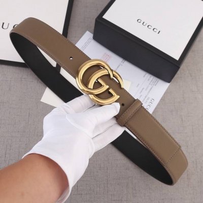 宽度3.8Cm Gucci 手掌纹 双面头层、采用精挑细选进口顶级牛皮，手感柔软细腻！做工精致与专柜1:1品质！商务既有时尚